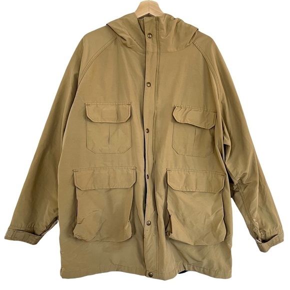 WOOLRICH Vintage Hooded Field Chore Barn Jacket/Parka Sand/Tan Size XL - Picture 4 of 11